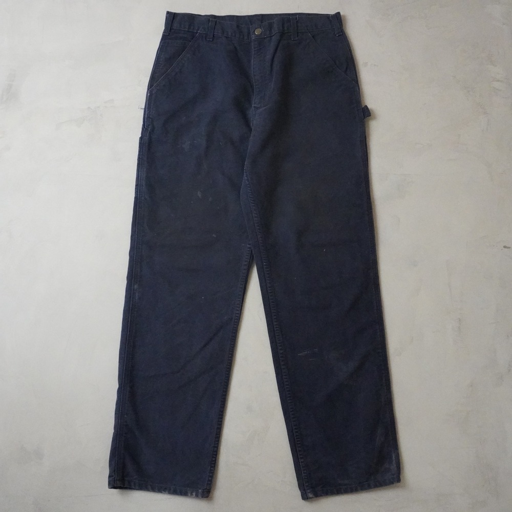 Carhartt Carpenter Pants 36x34 Mens Midnight Navy Blue Loose Fit Canvas